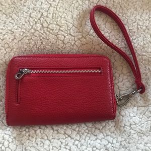 Small pink wristlet